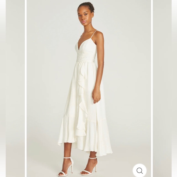 NWT THEIA MAIKA CASCADING RUFFLE DRESS - Picture 3 of 3